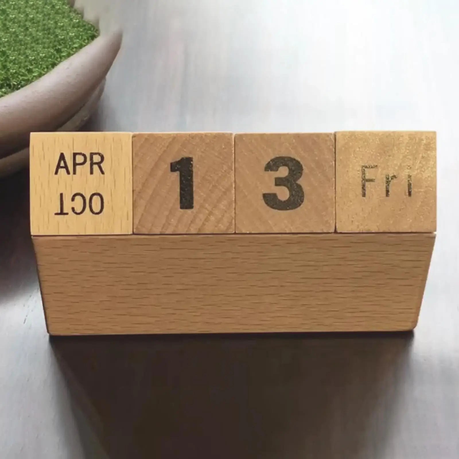 Blocs de Calendrier de Bureau perpétuel en Bois pour Enseignants, Blocs de  Calendrier perpétuel de Professeur, Calendrier perpétuel de Bloc de Bureau  en Bois pour décor de Bureau de Ferme : 