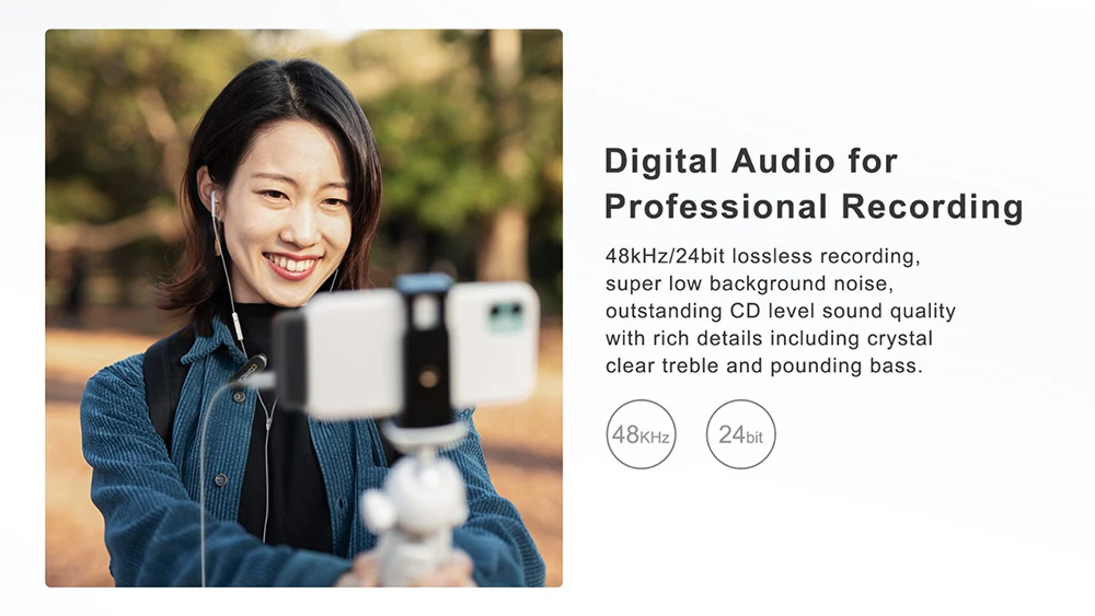 Vimo S 2.4G Wireless Lavalier Microphone Compact Lapel Microphone With Charging