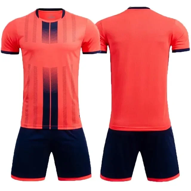 thumbnail image 1 of Conjunto de camiseta de fútbol para hombres y niños, chándal de fútbol, kit de camiseta de secado rápido, transpirable, uniforme de entrenamiento de equipo para hombres y niños, 1 of 5