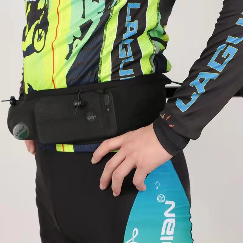 QUESHARK Running Waist Bag Elastic Mesh Close-fitting Cell Phone Bag Multifunctional Large Capacity Cycling Mountain Water Bag 2