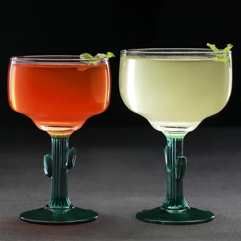 Bar New Creativity Cactus Design Margeritas Mojitos Cocktail Glass Martini Cup Party Wedding Ice Cream Mug Dessert Goblet