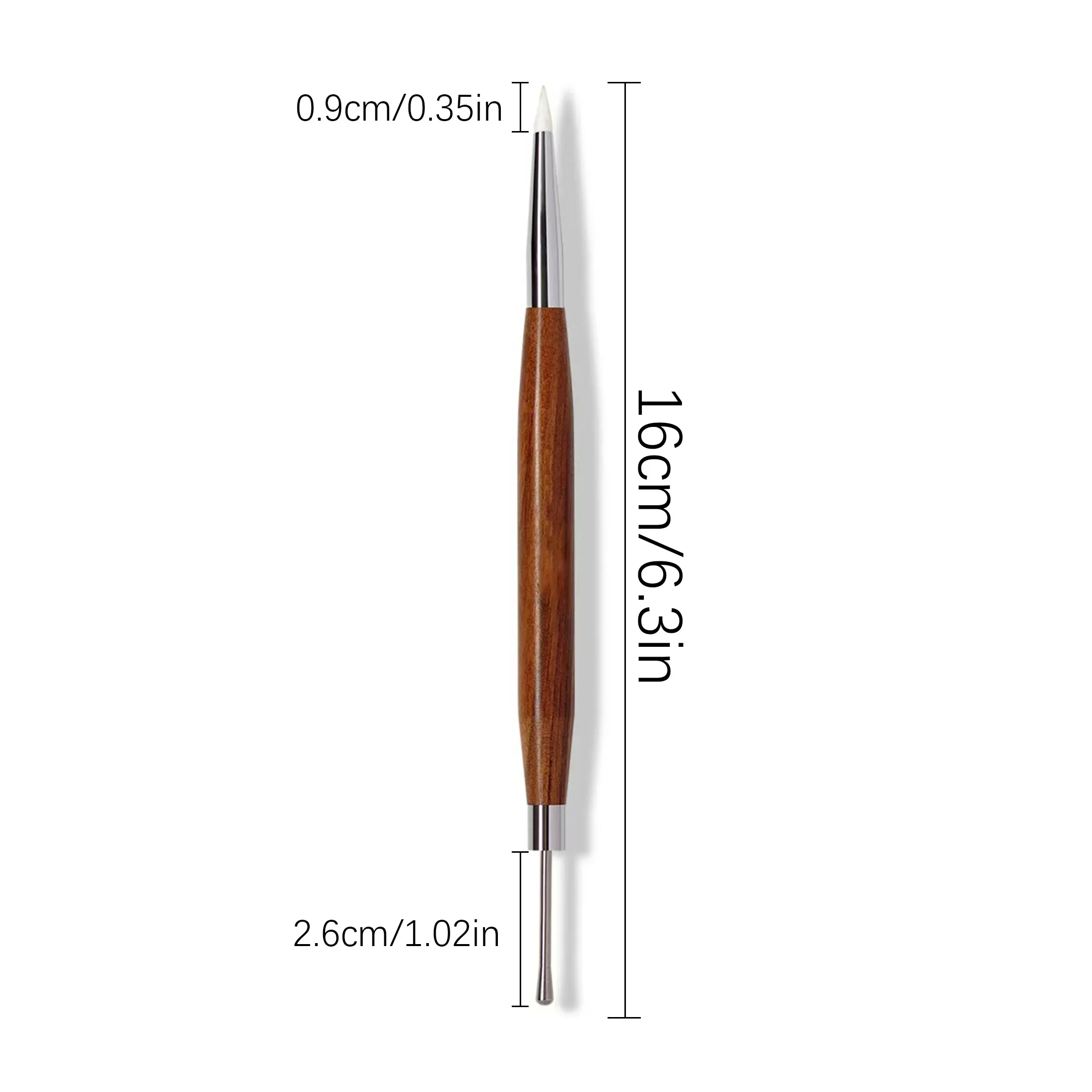 1Pc Double-ended Silicone Nail Art Carved Pen 16x1cm Multi-Function Mix Gel Nail Builder Pen DIY Painting/Sculpture Nail Brush
