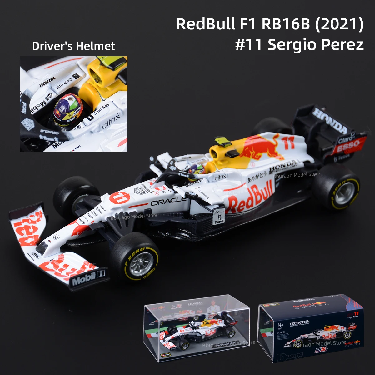 Bburago 1:43 Red Bull 2021 RB16B #33 #11 F1 Formula Car