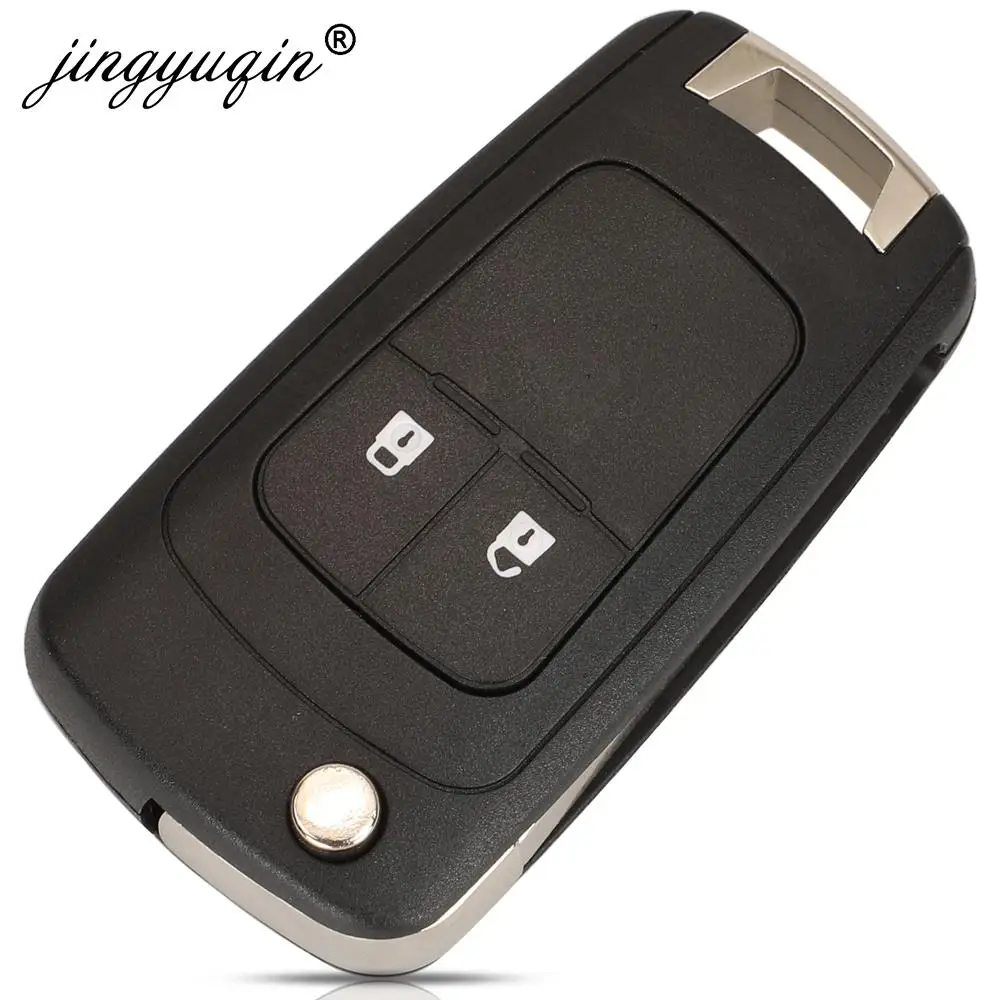 jingyuqin Flip Folding Remote Car Key Shell Case For Chevrolet Cavalier Aveo Opel Buick 2 3 Buttons HU100 Blade Key Fob key case car key shell key cover folding car key shell fob cover