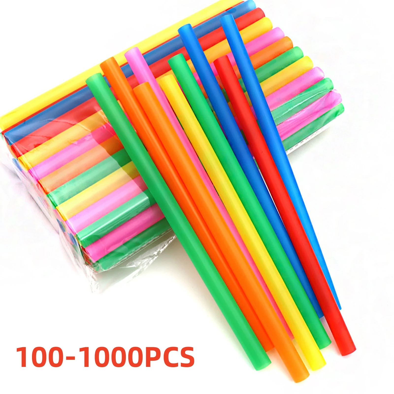100-1000pcs Multicolor Disposable Drinking Straws Home Bar Party Cocktail Drink Straw Wedding Birthday Party Bar Accessories disposable plastic straws disposable paper straws