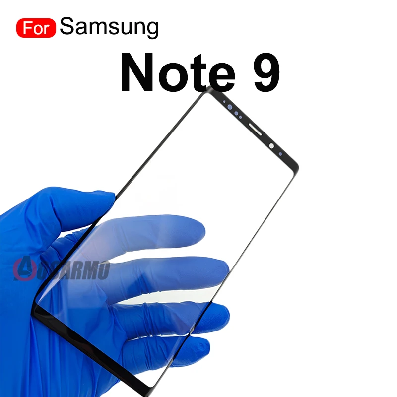 삼성 갤럭시 노트 9 10 플러스 전면 외부 유리 패널 커버, 터치 스크린 플레이트 수리 부품