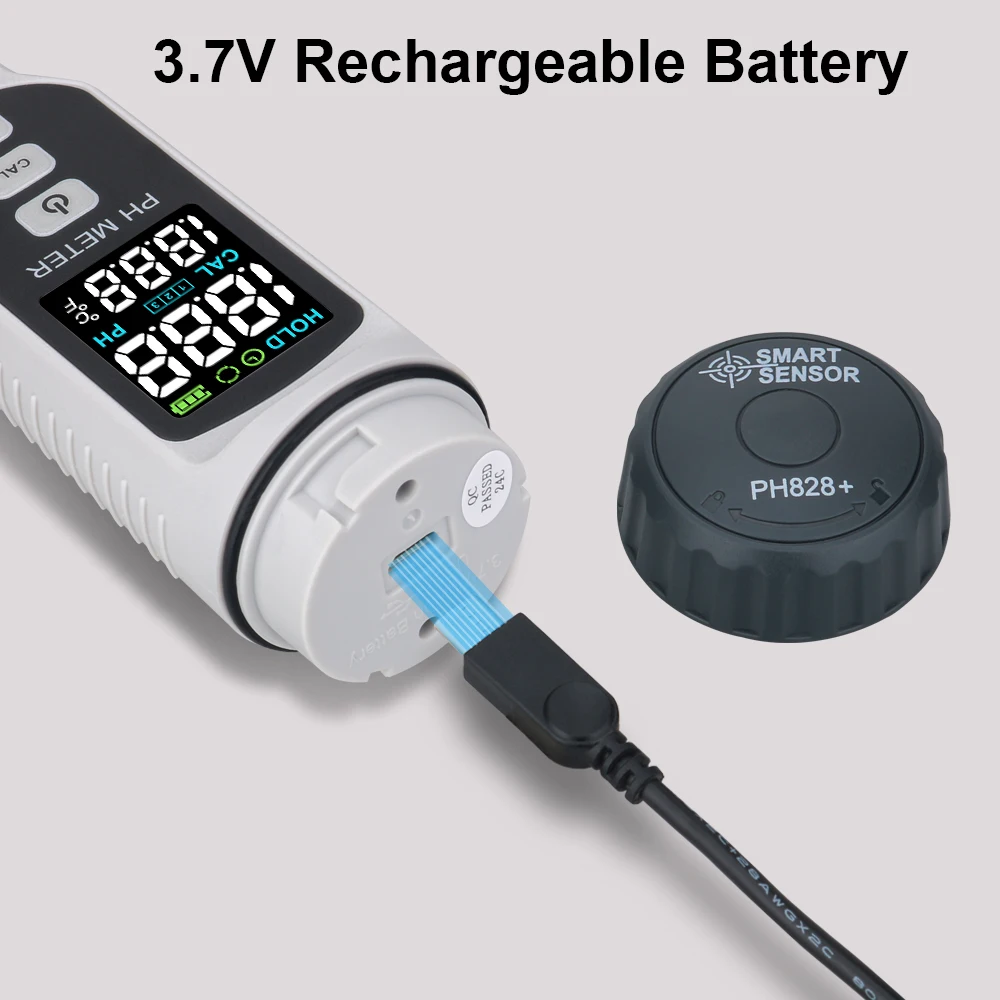 PH-Mètre Numérique, PH-Mètre Professionnel Et Portable Testeur De Qualite De Leau Portable Acidimeter Ph818 0 14 Mesure Du Ph Intelligent Precis Et Capteur Ecran Lcd 90637609