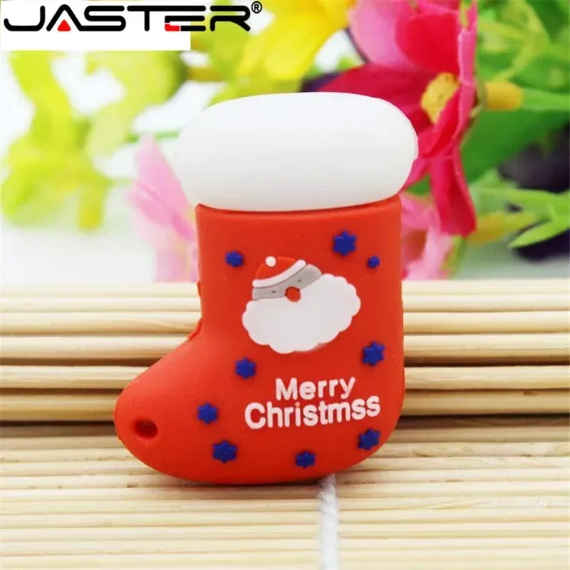 JASTER Christmas tree USB Flash Drive Pen Drive cartoon gift 8GB 16GB 32GB 64GB 128GB Pendrive memory stick stockings gift