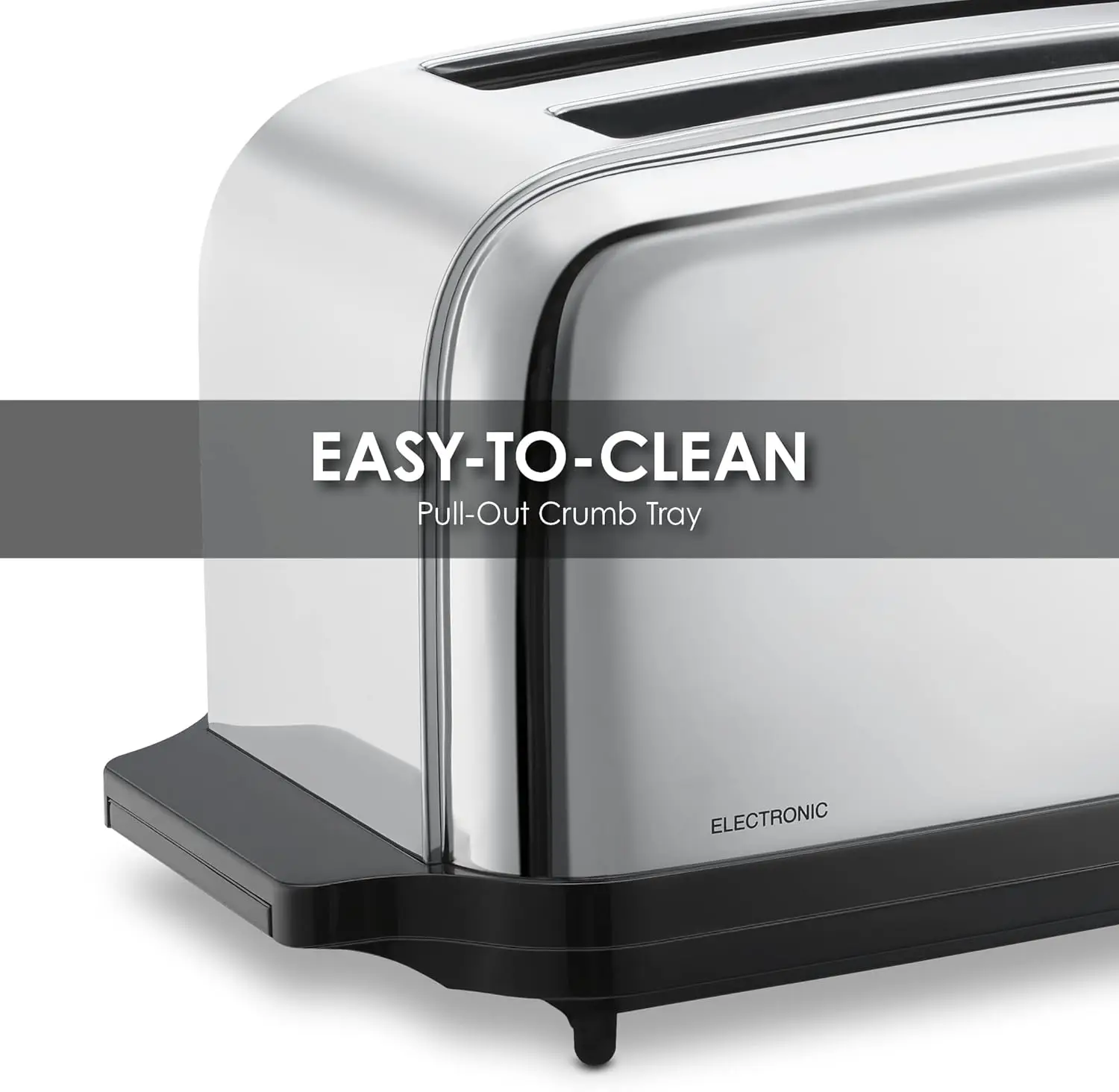 4 Slice Extra Long Slot Light Duty Pop-Up Toaster, 120V, 5-15 Phase Plug 5