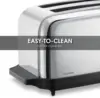 4 Slice Extra Long Slot Light Duty Pop-Up Toaster, 120V, 5-15 Phase Plug 5