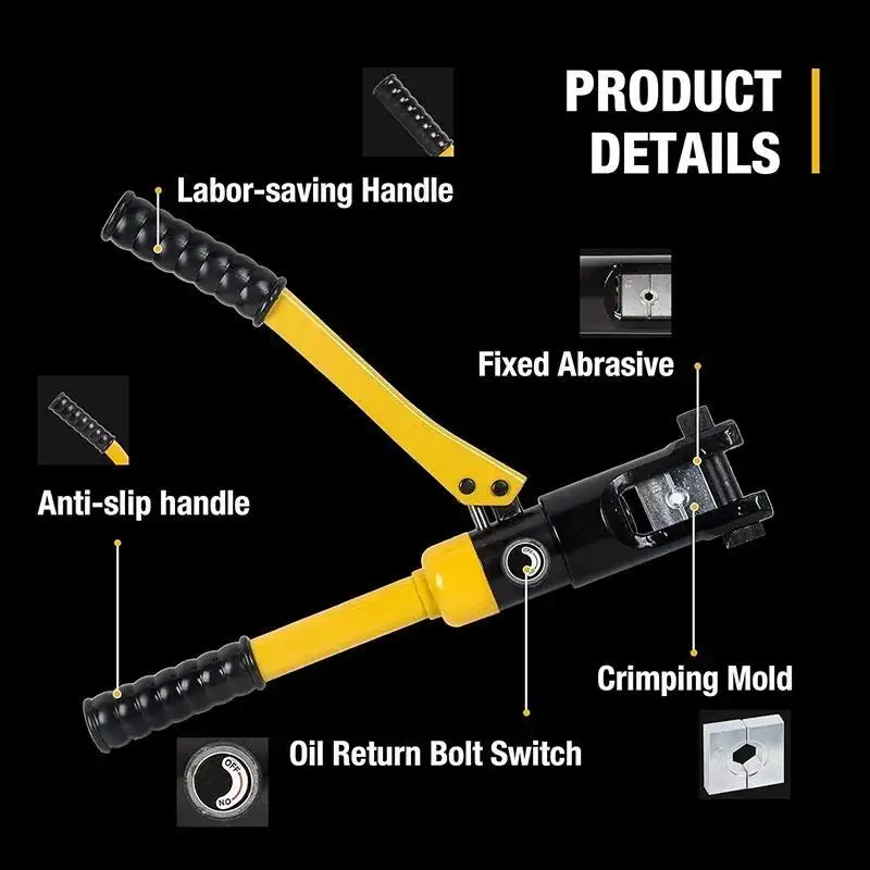 YQK-120 Hydraulic Crimping Tools Cable Lug Crimper Plier DIY Cable Terminal Wiring Pliers Home DIY Hydraulic Pliers 2