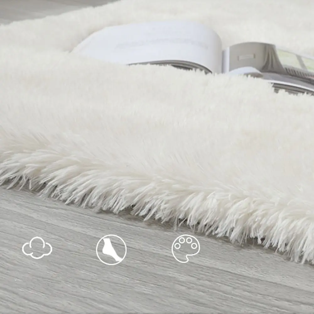 Schlafzimmer Teppich Nachttisch Teppiche Sofa Kissen Für Kinderzimmer Nette Mädchen Boden Weiche Matte Wohnzimmer Dekoration – Detail 9