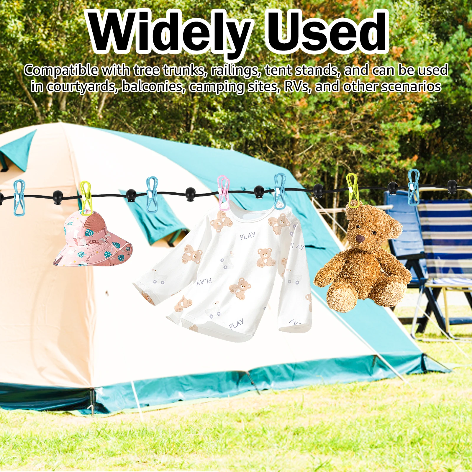 3-Piece Travel Clothesline Set 5
