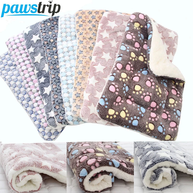 Pet Bed Mat Flannel Thickened Dog Bed for Small Medium Large Dogs Cats Winter Warm Blanket