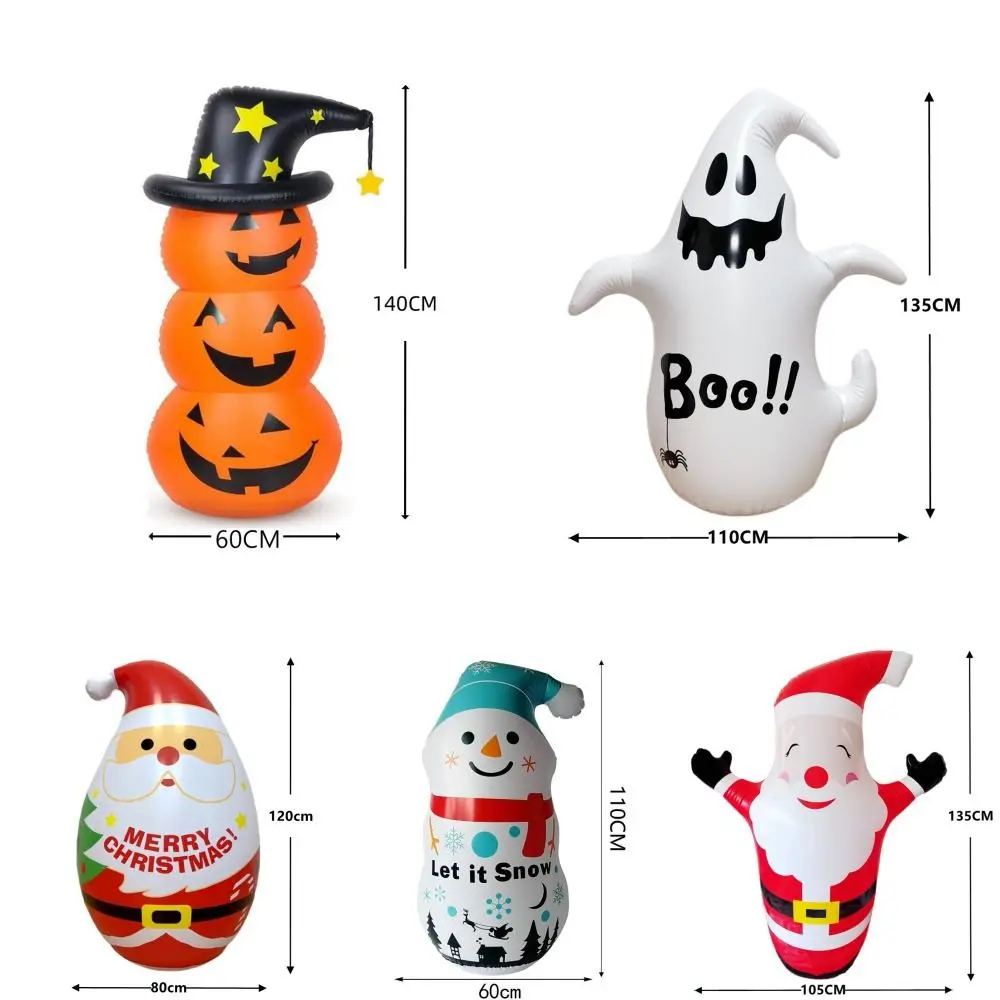 Halloween Santa Claus Inflatable Tumbler Pumpkins Tall Snowman Inflatable Model Courtyard Decor Festival Theme