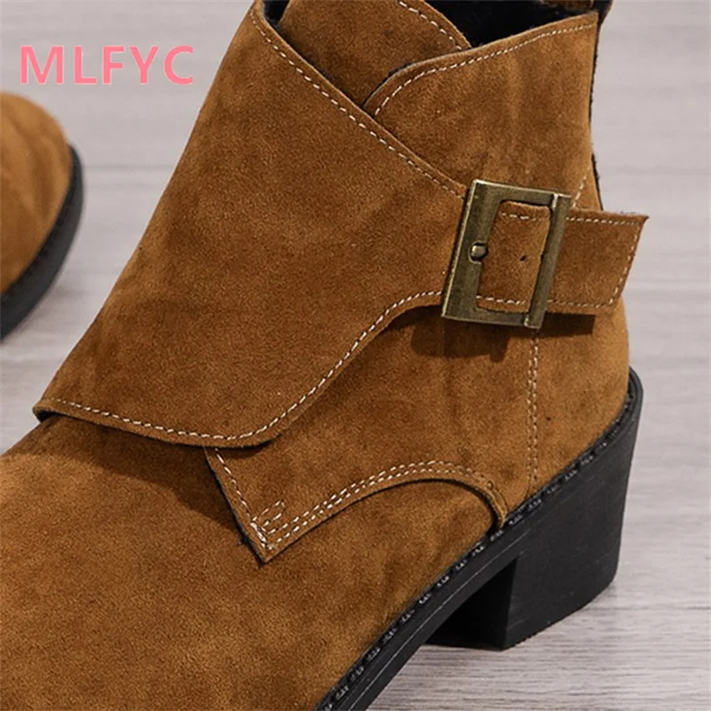 Thick Heel Fashion Short Boots European and American Autumn and Winter New Boots Fashion Boots Mujer