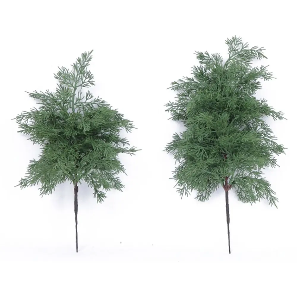 Grüner künstlicher Tannenzweig, Weihnachtsbaum, Kunststoff, Simulation, Tannennadel, Heimdekoration, Partyzubehör, lebensechte grüne Pflanze – Detail 5