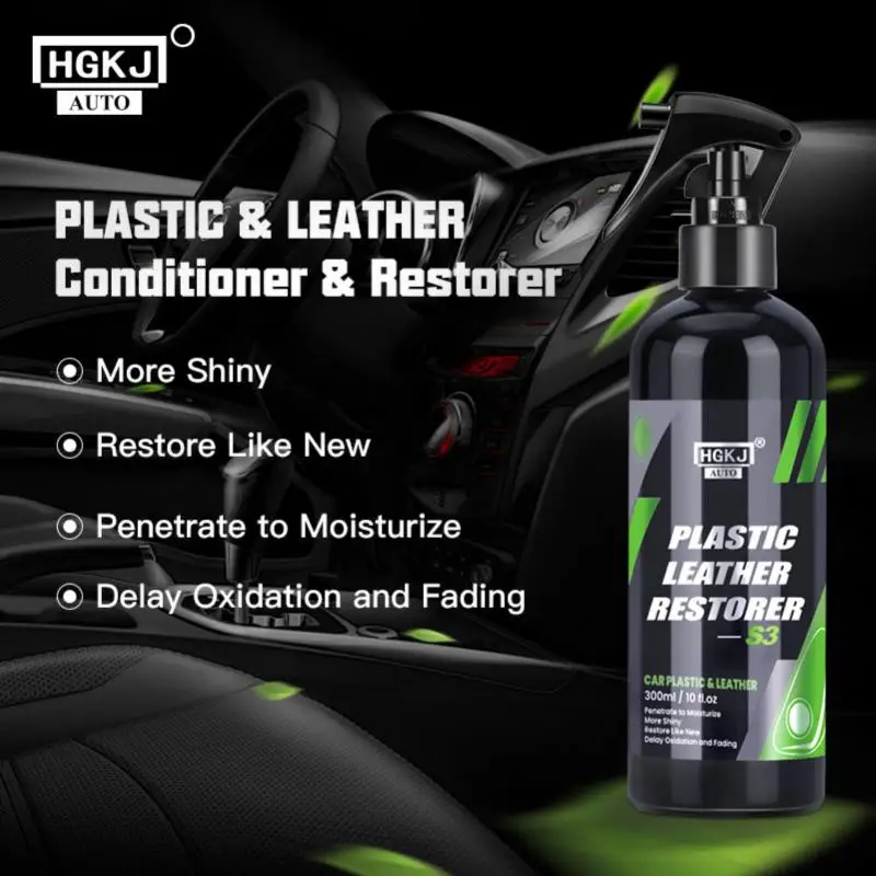 HGKJ S3 Car Interior Parts Liquid Leather Plastic Renovator Refreshing Restorer Foam Cleaner Spray Refurbishment Paste For Auto car wax