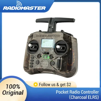 RadioMaster Pocket Remote Controller Hall Gimbal EdgeTX Built In LED Portable Lightweight Elrs Transparent Mode 2 With 18650 Battery