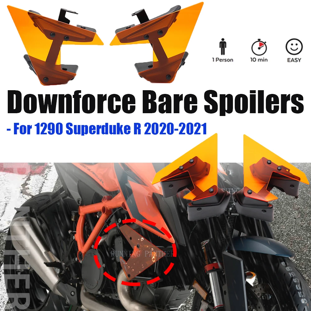 

Новинка 1290, запчасти для мотоциклов SUPERDUKE R 2020 2021, боковые Спойлеры Downforce, Обтекатели с неподвижными крыльями, панель дефлекторов крыльев