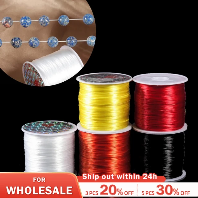50m Roll 0.3mm X 1mm Crystal Elastic Beading Bead String Cord DIY Jewelry  Knit Wire High Quality For Jewelry Making 3 Colors - AliExpress