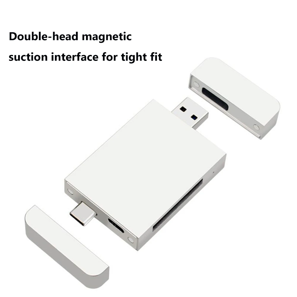 듀얼 인터페이스 스마트 카드 리더기, 마그네틱 C타입, USB 3.1, 2 세대, 노트북 컴퓨터 휴대폰용, 10Gbps