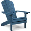 Outdoor Adirondack Chair Set Ergonomic Design 400lbs Capacity Weather Resistant Navy Blue Patio Furniture Set Easy Installation 1