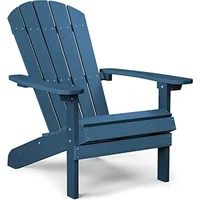 Outdoor Adirondack Chair Set Ergonomic Design 400lbs Capacity Weather Resistant Navy Blue Patio Furniture Set Easy Installation 1