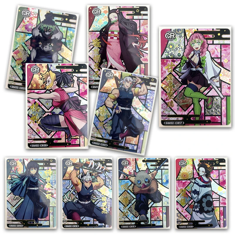 

Anime Demon Slayer Kanroji Mitsuri Kamado Tanjirou Agatsuma Zenitsu Giyuutarou Daki Cr Card New Collection Boy Birthday Gifts