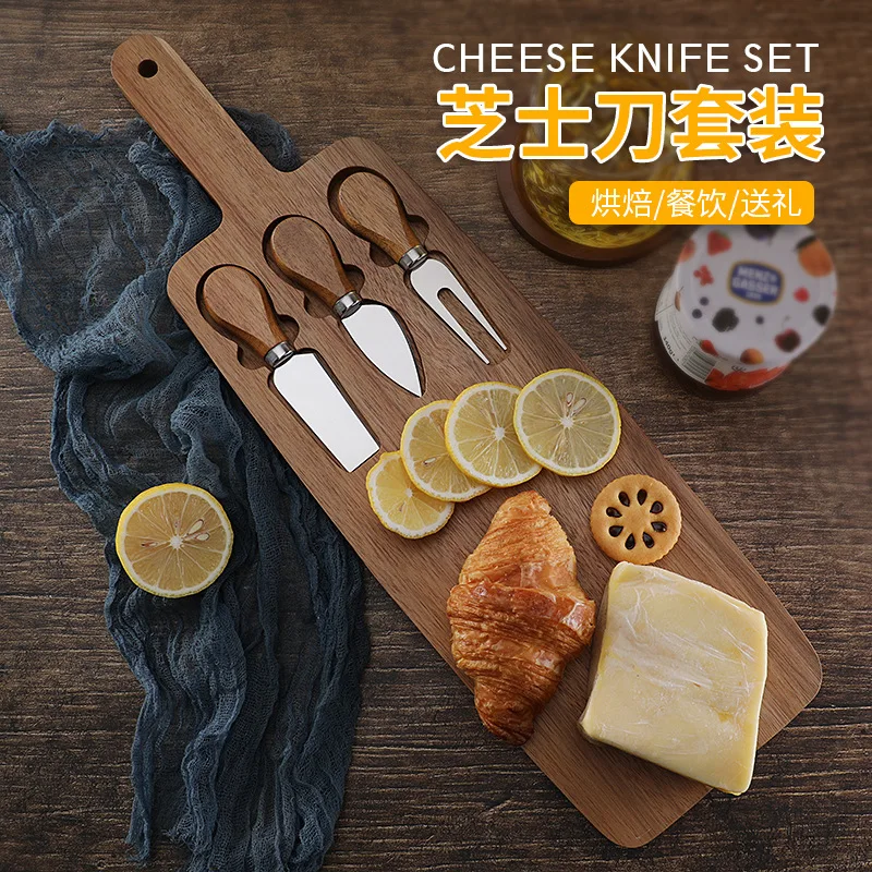 Description Picture 3 of itemCheese board set, cheese knife, cheese board, wooden cutting board, steak board, cheese knife