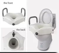 Factory discount PP Home Elevated toilet booster seat riser with handrails toilet seat cushion 2