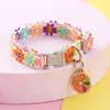 Pet Necklace Colorful Lace Flower Cat Collar Puppy Jewelry Collar Bell Collar Cat Collar 4