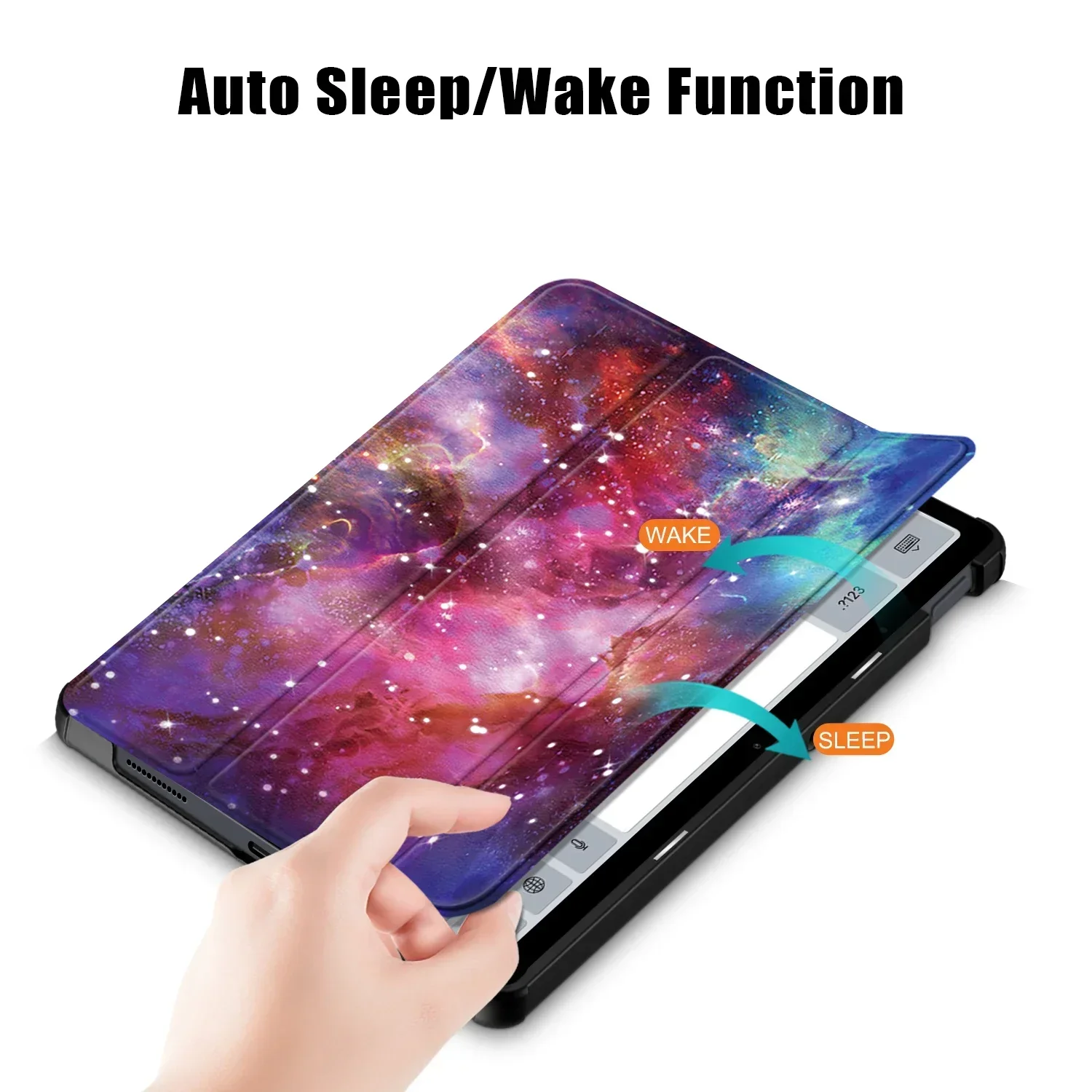 Children's PU Leather Tri-Folding Magnetic Stand Cover - 11-Inch Tablet Case