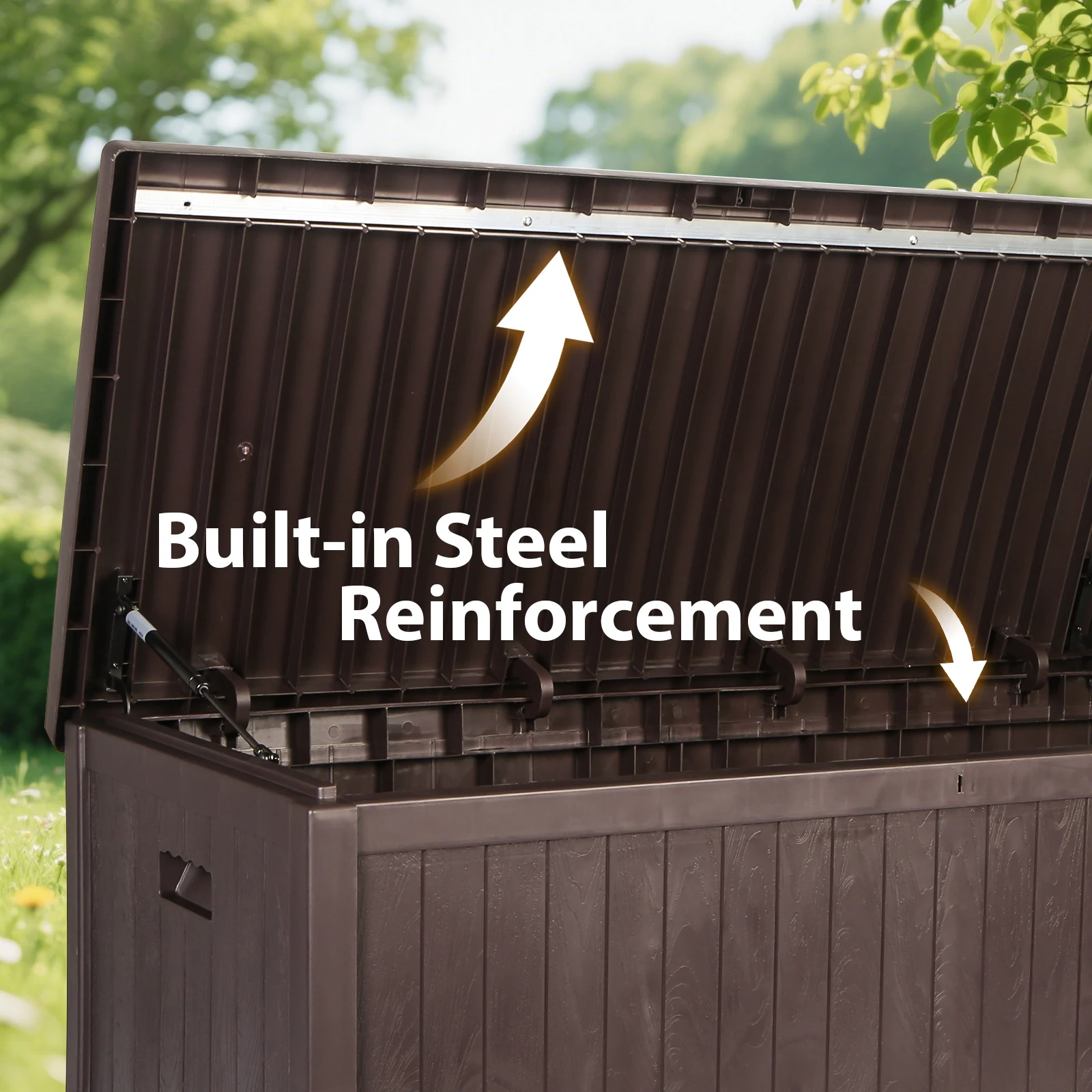 Waterproof Storage Bin Lockable Storage Bin UV-Resistant for Patio Furniture Outdoor