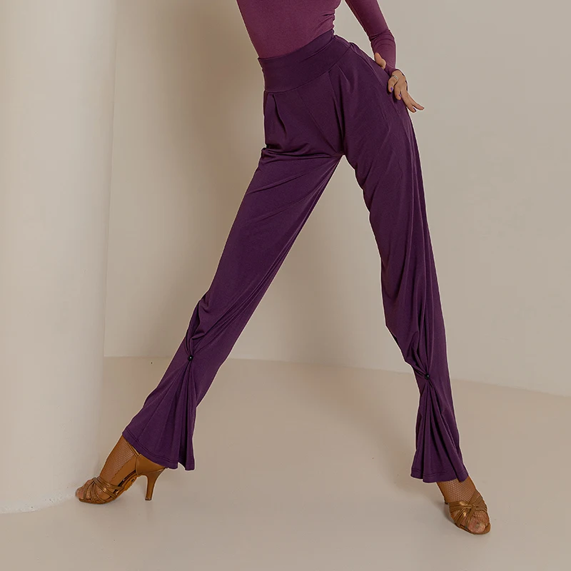 

Брюки женские для современных танцев, профессиональные штаны для латиноамериканских тренировок, штаны для бальных танцев, танго, сальсы, ча-ча, DWY8388