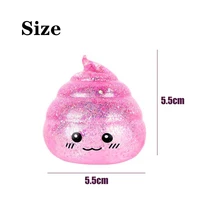 1/6PCS Sparkling Poop Maltose Fidget Toys Slow Rebound Squeeze Stress Relief Pinch Toys Poo Funny Sensory Toy for Kids Gifts 6