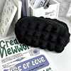 Puffs Cute Zipper Cosmetics Bag Korean Stationery Pen Case Large Capacity  Women Travel Make Up Toiletry Bag Washing Pouch 3