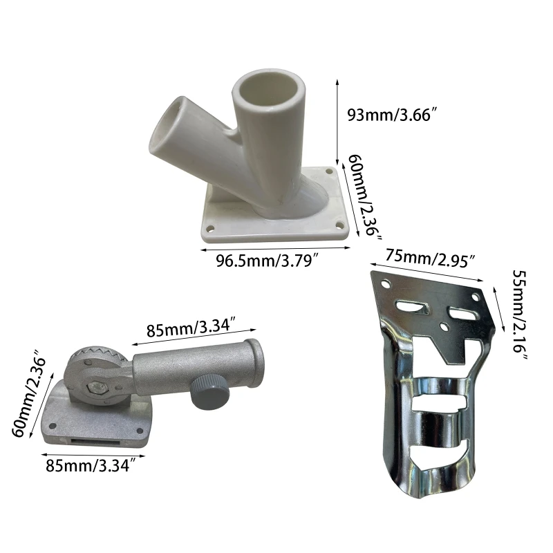 Wall Mount Flagpole Holder Bracket Fixing Bottom Base Easy to Mount Rack for Home Bedroom Living Room Wall Decoration B03E