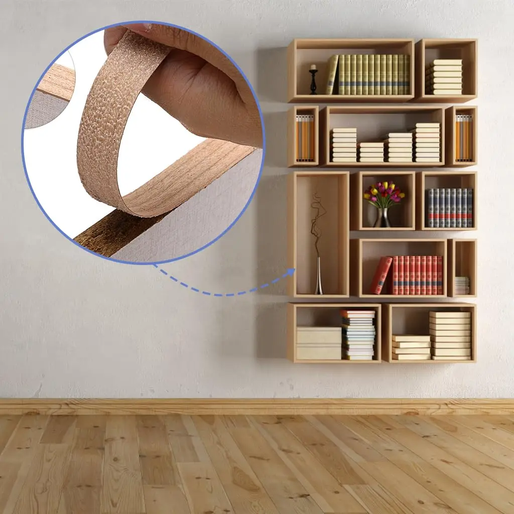 Real Wood Edge Banding Roll 7/8'' Iron On Veneer Edging Trim Tape Hot Melt Adhesive For Furniture Cabinet Repair furniture edging tape,decorative edge strip