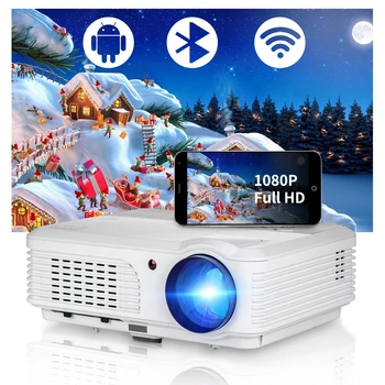 4K 10000 Lumens Android Beamer Projector Outdoors Full HD 1080P 8K Video Dolby Audio Home Theater WiFi Portable Proyector 1
