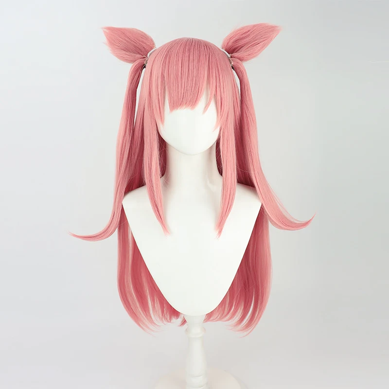 Agnes Digital cosplay wig Pretty Derby pink long 70cmear Heat Resistant Synthetic Hair Role Play Halloween Party Car