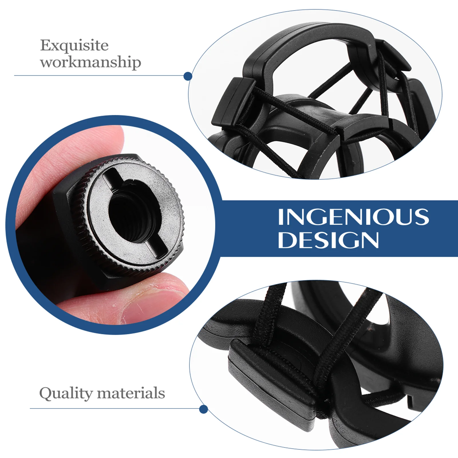 Microphone Mount Black Mic Holder Anti Vibration Spider Suspension Mount Bracket for Recording Condenser Microphones microphone mount clamp microphone shock mount
