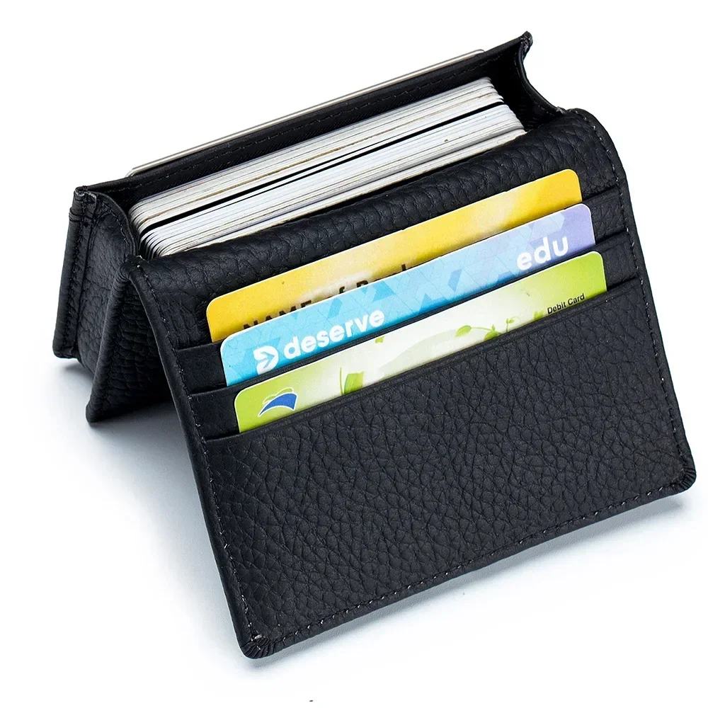 Ultra-thin Ins Style Genuine Leather Card Holder Fashion