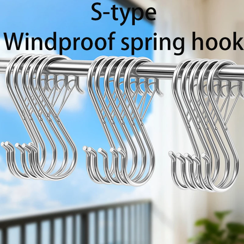 2/5/10/20PCS S Hooks for Hanging Kitchen Pot Rack Hooks Closet Hooks for Hanging Plants Clothes Kitchen Utensil Pot etc