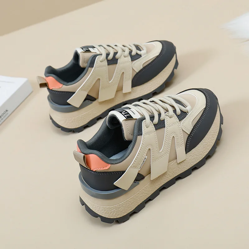 Spring & Autumn Women Shoes Thick-Soled Increase Female Sneakers Fashion Sports Casual Size 35-40