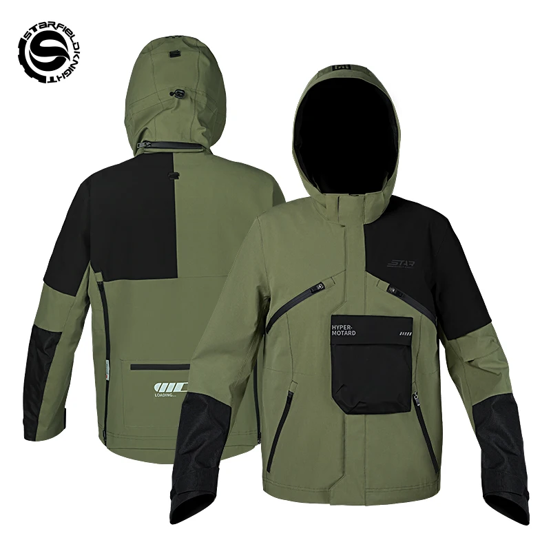 올 시즌 오토바이 자켓 모토 크로스 라이딩 자켓 내장 CE 인증 패드 방수 따뜻한 바이커 코트 Anti-Fall Men