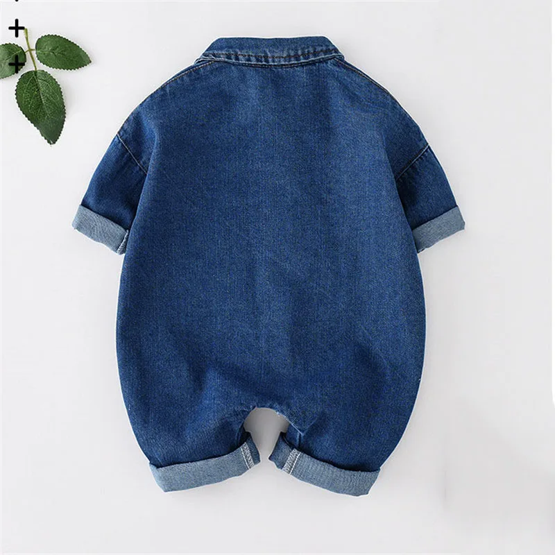 Soft Denim Baby Romper Solid Infant Clothes Newborn Jumpsuit Babies Boys Costume Cowboy Fashion Jeans Children Clothes infant romper