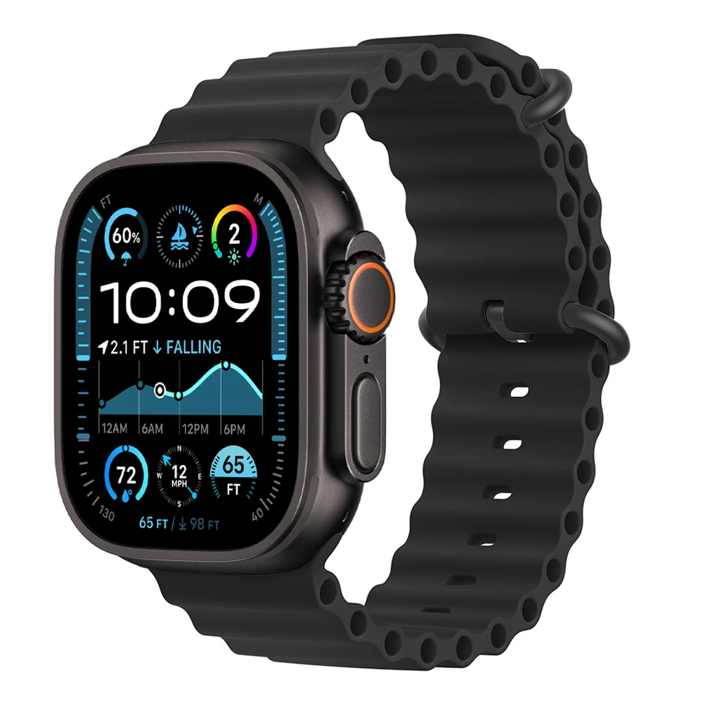 Ocean Blue Silicone Sport Strap