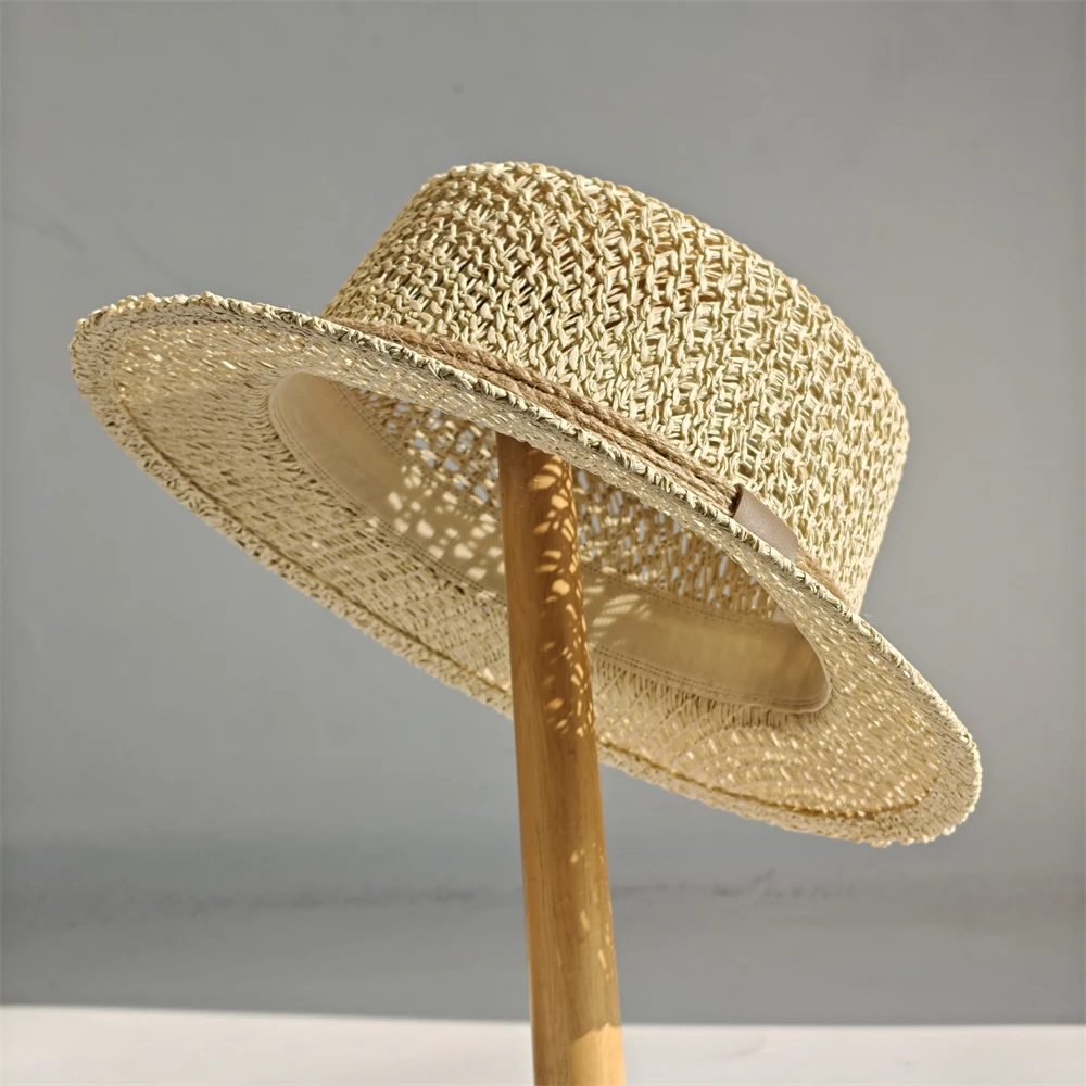 Classic Panama Straw Hat For Sun Protection And Beach Hiking_voghion.com