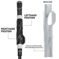 Golf Grip Training Aid Golf Club Handle for Swing Grip Trainer Left Right Hand Practice Aid,Black 2